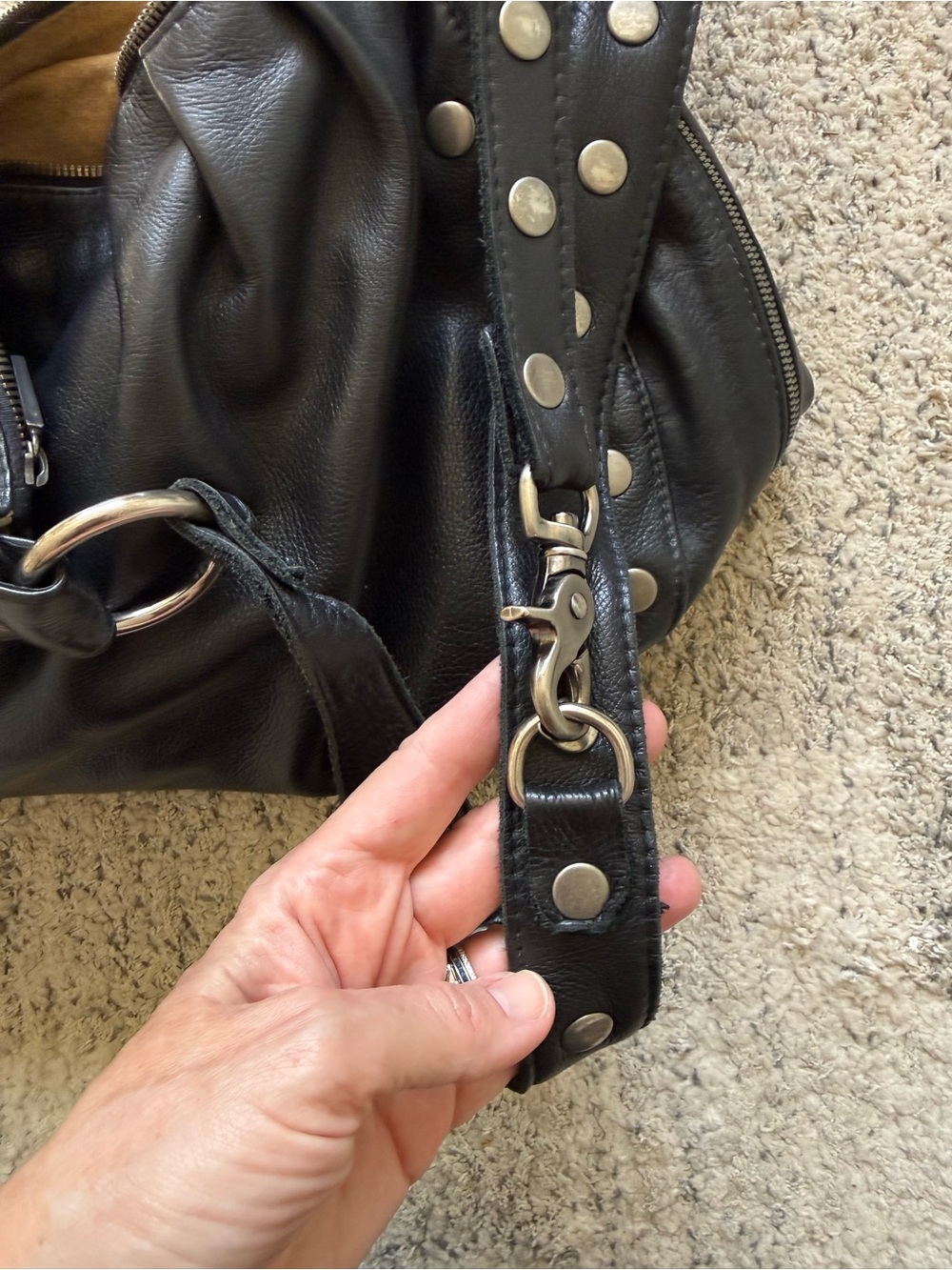 Hammitt studded hobo style with adjustable strap - Picture 11 of 12
